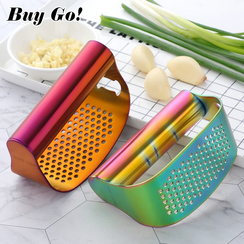 

1 Pcs Stainless Steel Household Garlic Press Squeezer Ginger Tools Manual Garlic Press Device Kitchen Accessories Gadgets