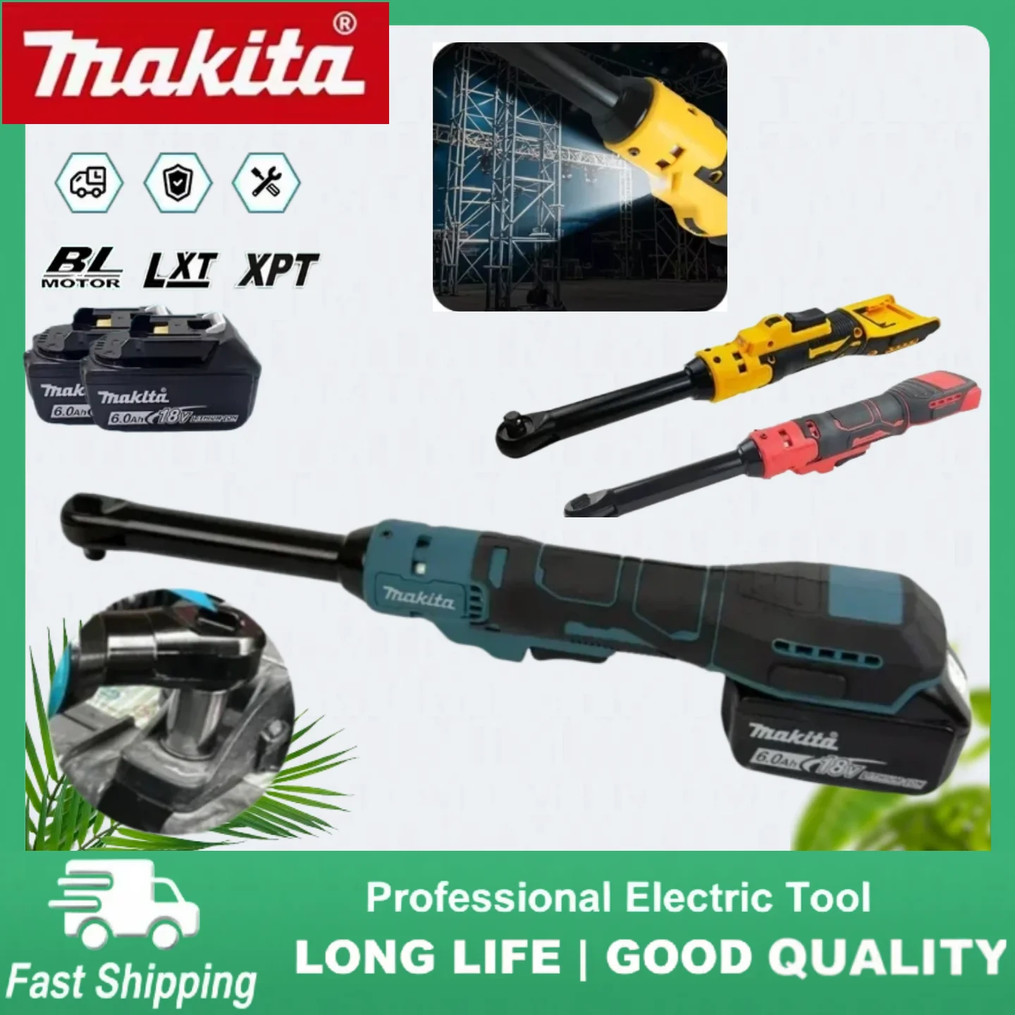 

Makita Cordless Electric Brushless Ratchet Wrench Driver Multifunctional Variable Speed Design Durable Power Wrench 18V