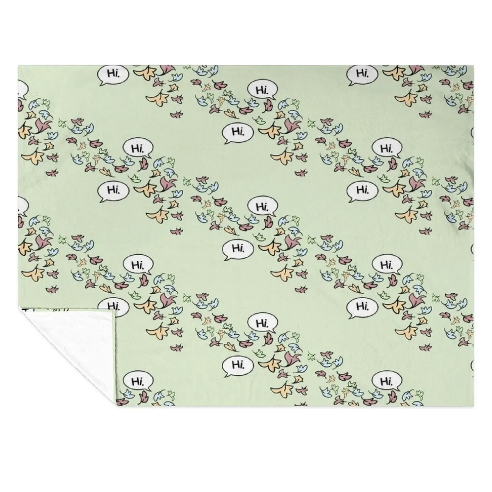 

Heartstopper leaves - Hi Quote Throw Blanket Custom Hair Bed Fashionable halloween Blankets