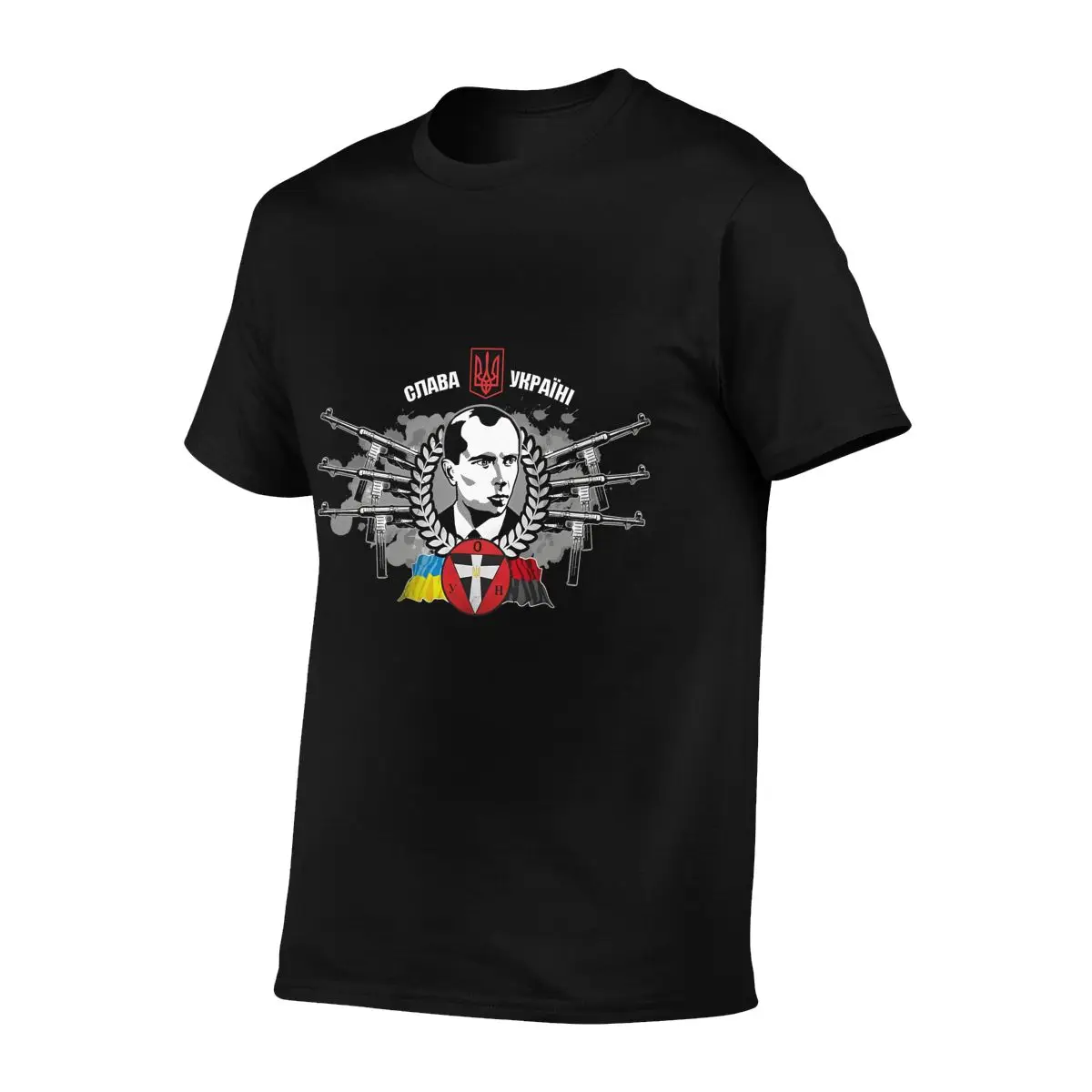 Ukrainian Insurgent Army (Stepan Bandera) T-shirt Tee Shirt Gift Retro Splicing Comfortable