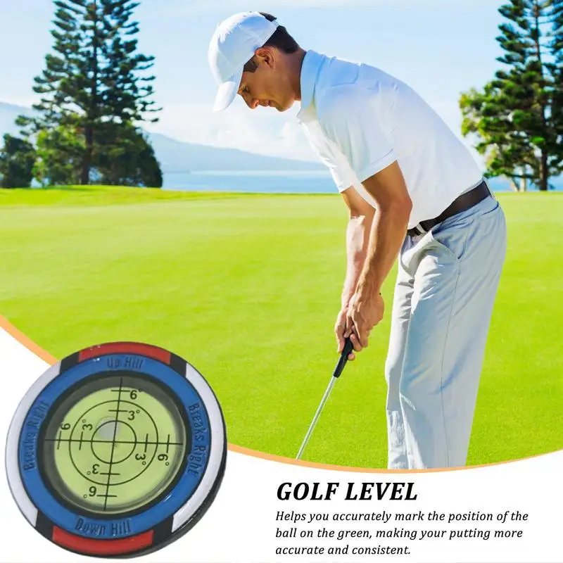 Golf Hat Clip Golf Ball Marker Green Reader High Precision Golf Putting Level Meter Reading Aids Golf Accessories