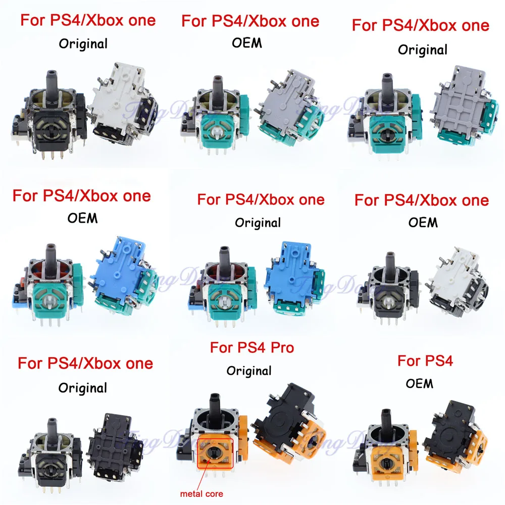 TingDong الأصلي OEM عصا التحكم ثلاثية الأبعاد وحدة الاستشعار Thumb Stick ل XBox one/PS4 ، PS4 Pro Gamepads المراقب المالي