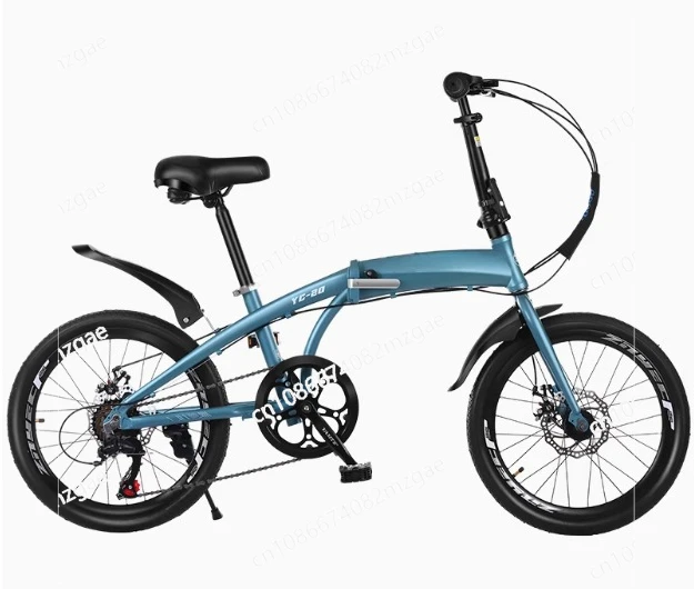 Aluminum Alloy Folding Variable Speed 20 Inch Bicycle Ultra Light Disc Brake Adult Teen Student Male Female Adult