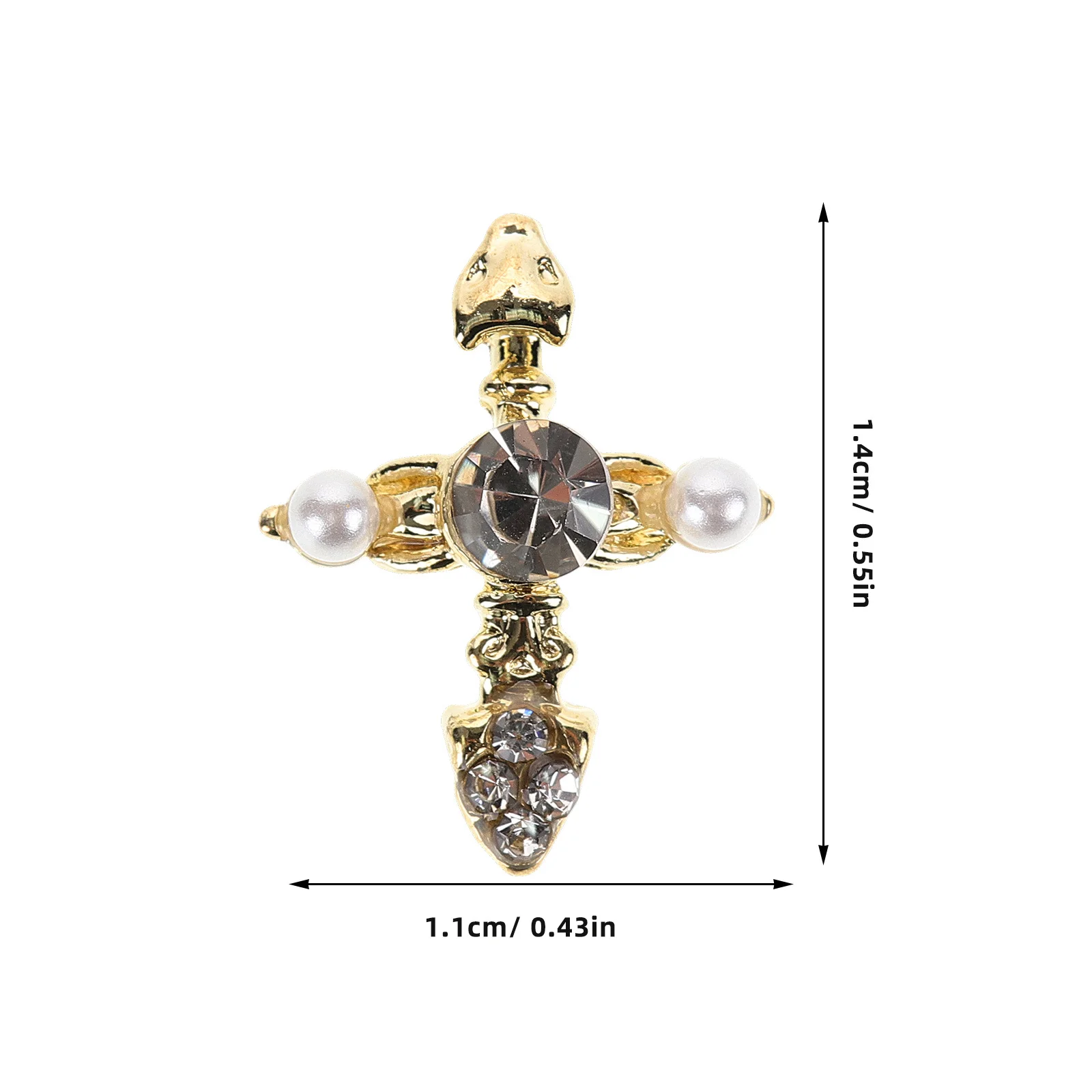 10 قطعة مثقاب الأظافر الصليب السحر لمستلزمات فن الأظافر سبائك معدنية ترصيع الزخرفية مانيكير DIY تصميم أداة الملحقات