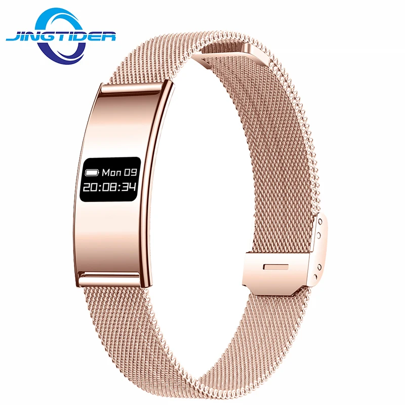 B8 Luxury Women Smart Bracelet Lightweight 2.88mm Ultra Thin Body With Display Screen Heart Rate Blood Oxygen Ladies Smart Band