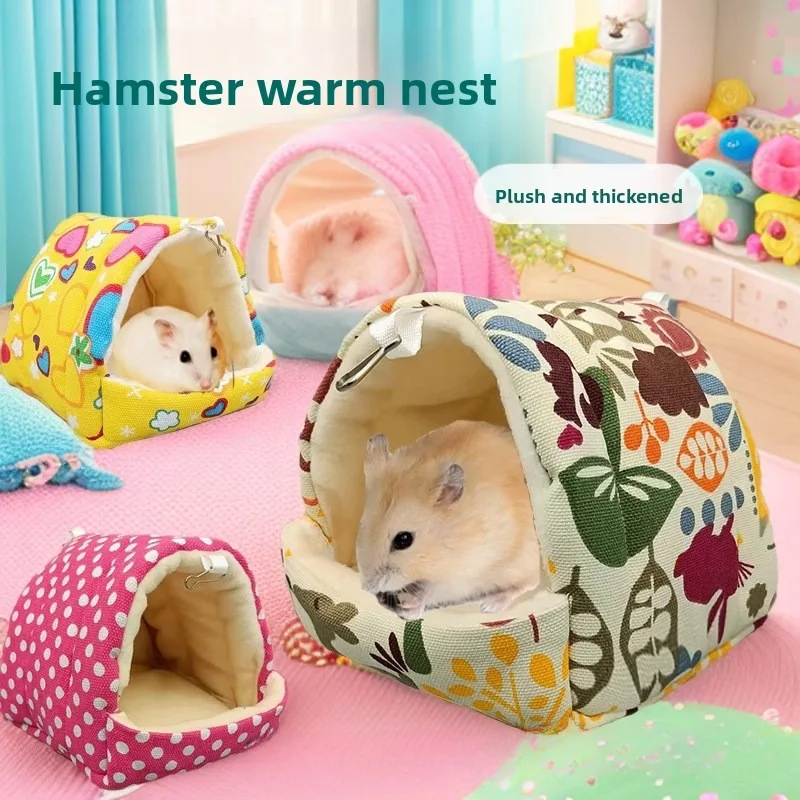 

For Hamster Pets Cotton Beds Year Round Hamster Beds Hamster Accessories Hamster Supplies Winter Warming Supplies Hammocks