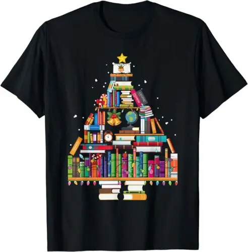 Christmas Library Tree Gift For Librarian And Book Lover Shirt Thanksgiving Day