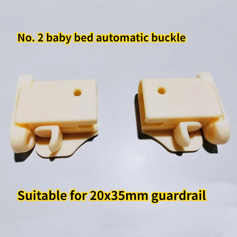 Hebillas de riel de seguridad giratorias automáticas para camas de bebé, Clips giratorios de plástico, hebillas abatibles, sujetadores de barandilla seguros para seguridad