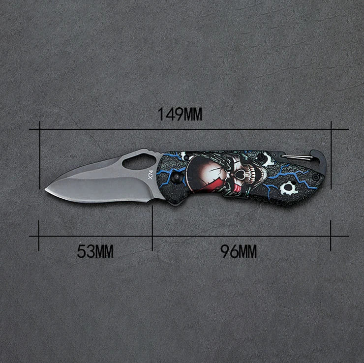 High Hardness Skeleton Wooden Handle Folding Knife Mountaineering Camping Fishing Barbecue Knife Outdoor Survival Knife