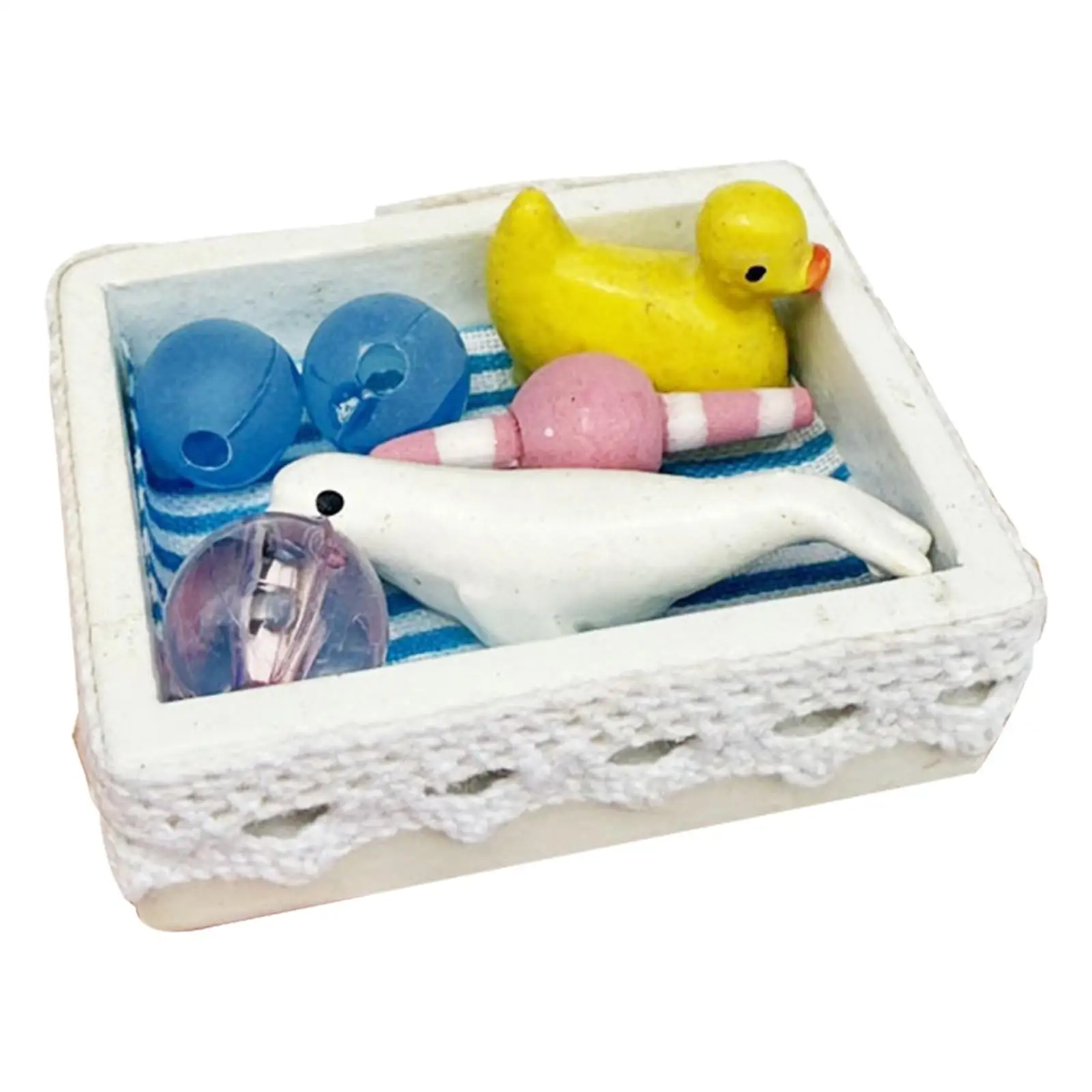 

Миниатюрный ящик для хранения кукольного домика в масштабе 1/12 для диорамы, реквизит, орнамент