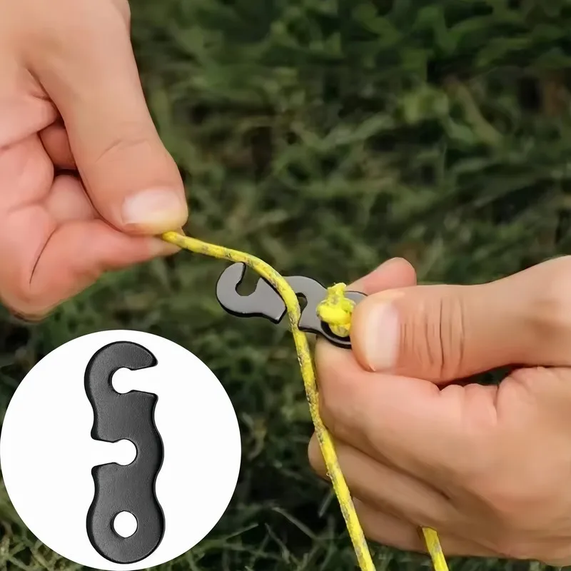 30Pcs Adjustable S-shaped Guyline Tensioner, sturdy & easy install for tent & awning, stabilizes outdoor guy ropes