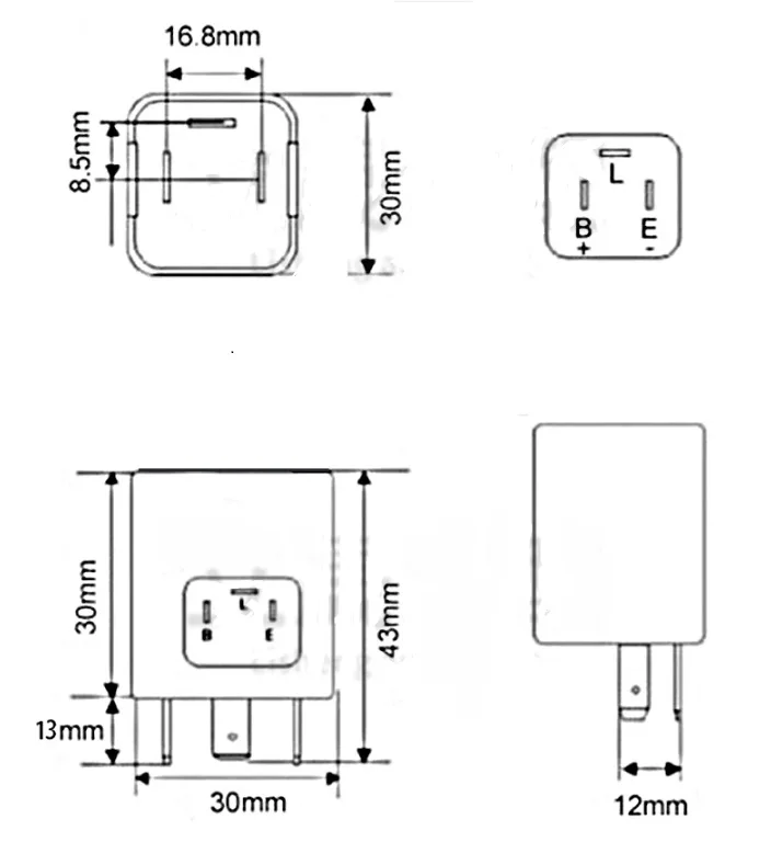 3-Pin CF13 CF13JL EP34 coche intermitente relé Fix LED intermitente luz Hyper Flash
