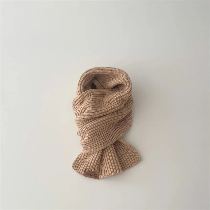 Korean Style Kids Baby Muffler Scarf for Boys Girls Winter Warm Knitted Soft Collar Neck Ring Scarf Children Bebe Scarves 2-14Y