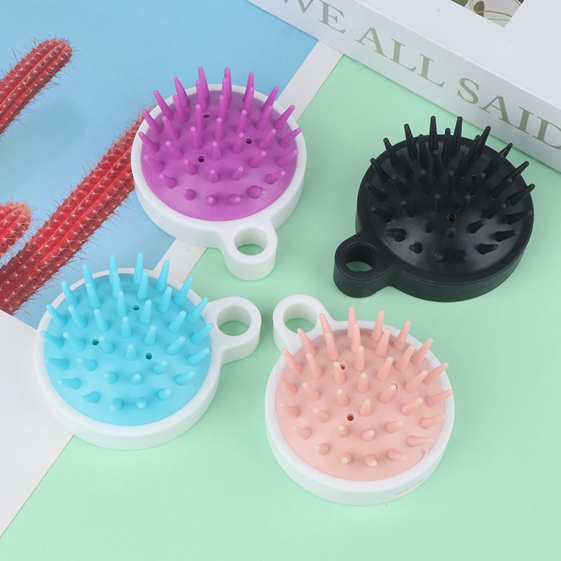 

1PC Wet And Dry Scalp Massage Brush Head Cleaning Adult Soft Household Bath Silicone Shampoo Brush Massage Comb