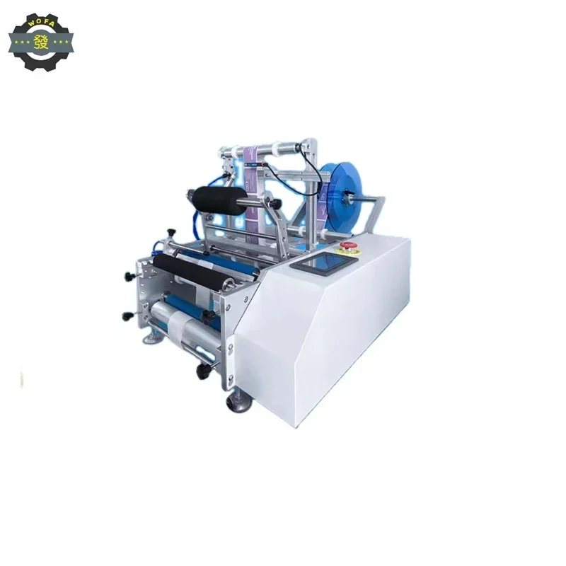 

Jiahe BT-1801 high quality semi-automatic glass round bottle small tube bottle labeling machine Pneumatic labeling machine