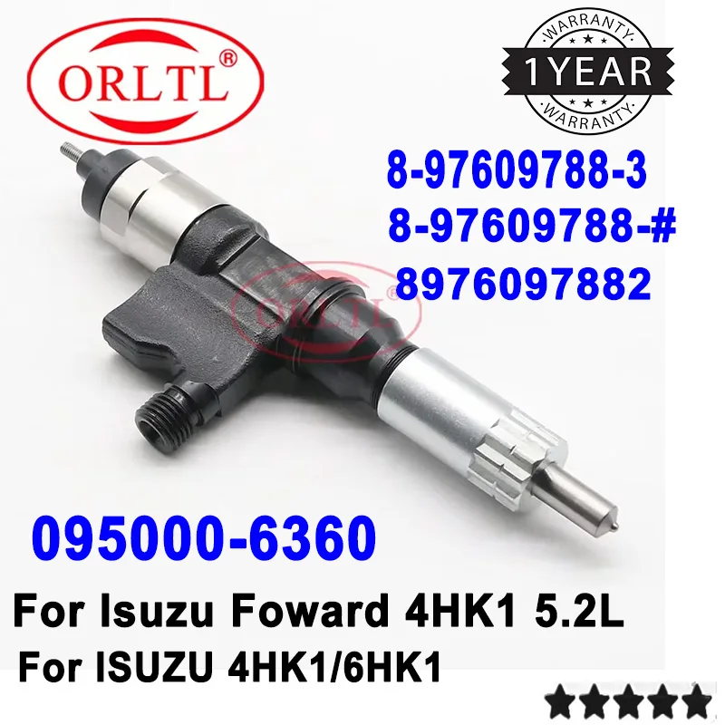 

ORLTL 095000-6360 8976097882 8-97609788-3 Auto Diesel Fuel Injector 8976097882 095000-6365 For ISUZU 4HK1/6HK 8976097883