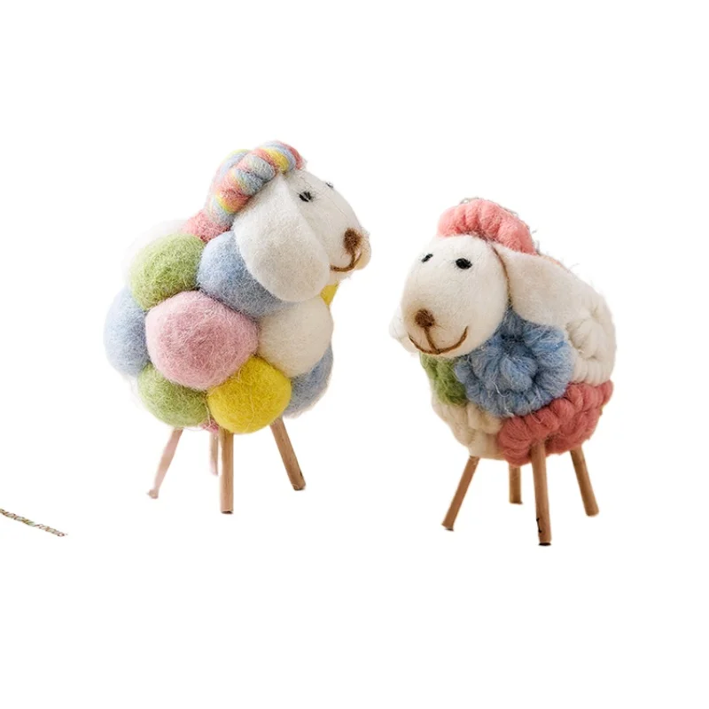Decoration Crafts Figurines  Miniatures Creative Nordic Sheep Healing Small Ornaments Living Room Desktop TV Cabinet Children's