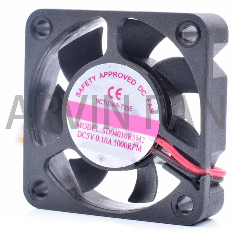 Brand New Original SD04010R5M2 4010 4cm 40x40x10mm DC5V 0.10A Small Router Quiet Cooling Fan 5000 Rpm