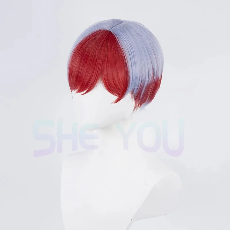 

2025 Scarlet Violet Penny Botan Cosplay Wig Red Blue Short Bobo Straight Hair Synthetic Bangs Heat Resistant Anime Game Headwear