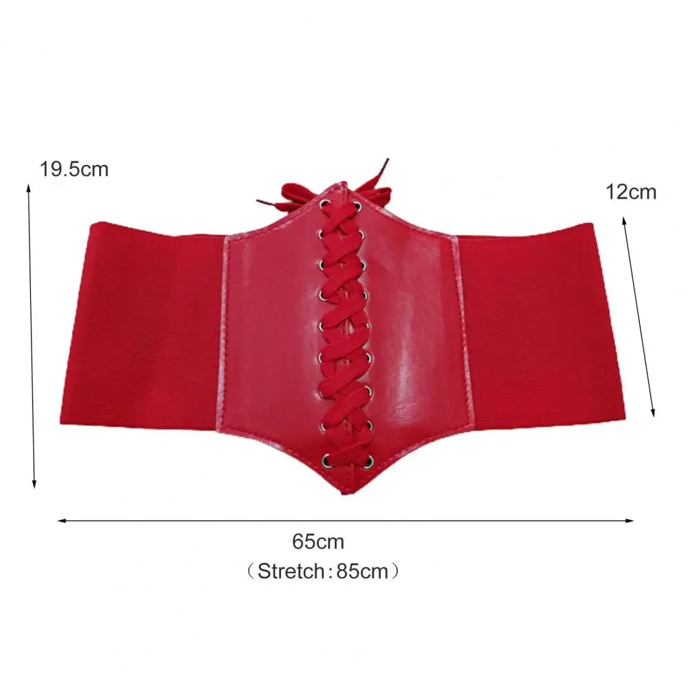 Fashion Corset Wide Belts Faux Leather Slimming Body Shaping Girdle Belt for Women Elastic Tight High Waist for Daily Wear