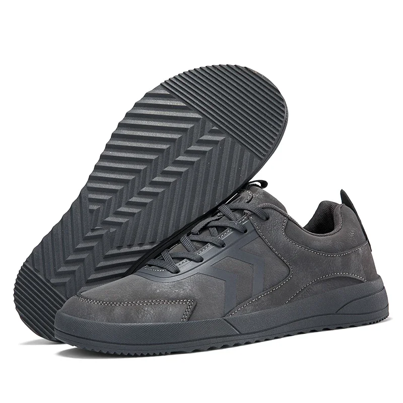 Четырехсезонная минималистичная спортивная зимняя повседневная обувь с широким носком. Спортивная обувь для пар. Мужская обувь. Нескользящая подошва. Однотонная универсальная обувь.