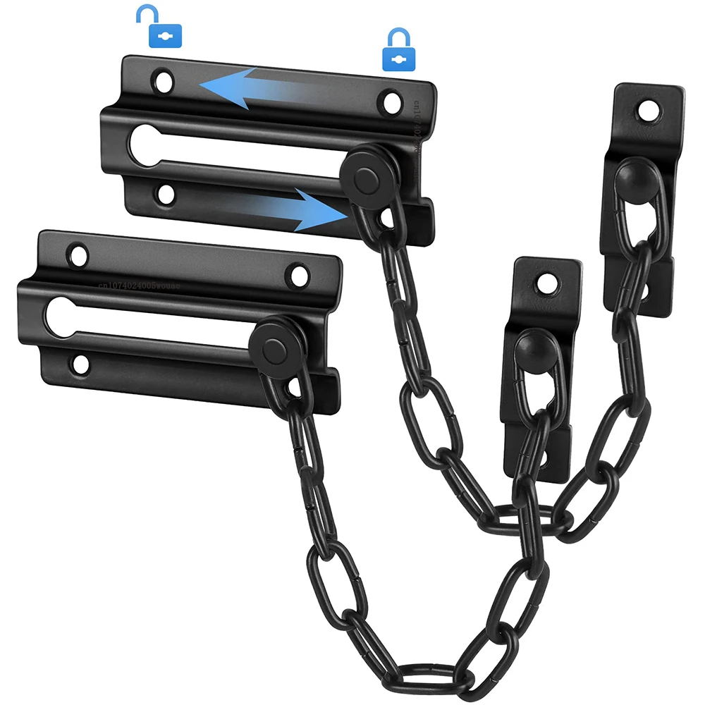 Замок на дверную цепочку из нержавеющей стали, защитная цепь с пружиной, противокражная защелка, сверхпрочная полированная дверная защелка с винтом