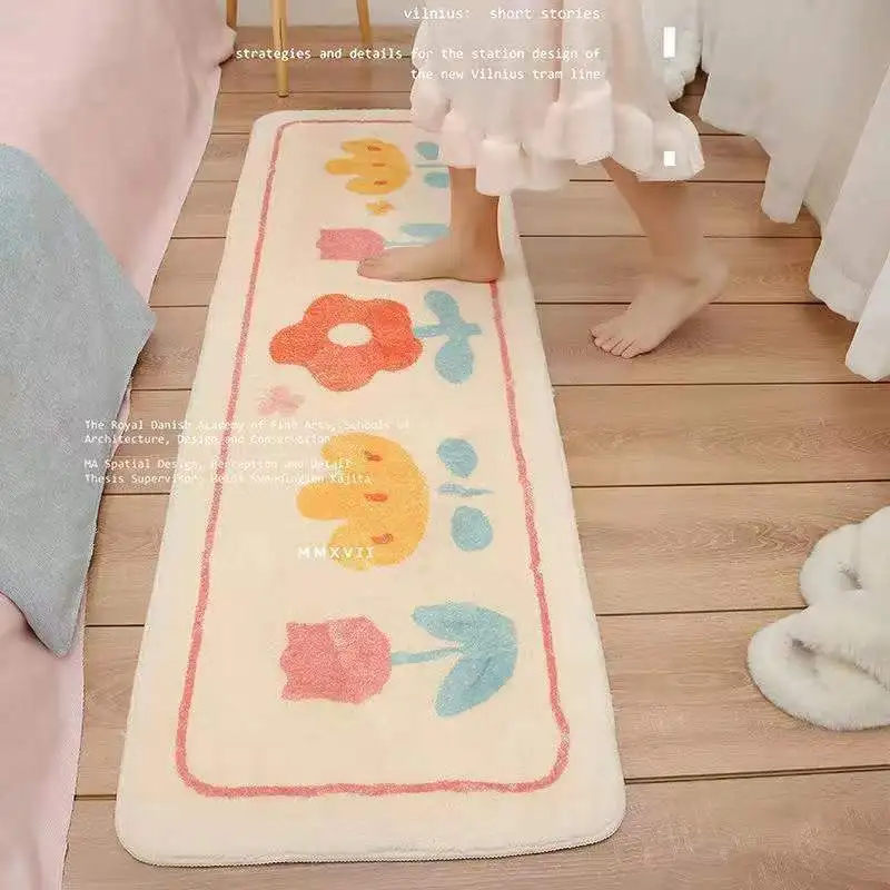 Tapis en Polymères de Fourrure pour Enfant, Moquette en Peluche, Moelleux, Décoration de Chambre Kawaii, Porte d\'Entrée, Tapis pour Bébé, Salon