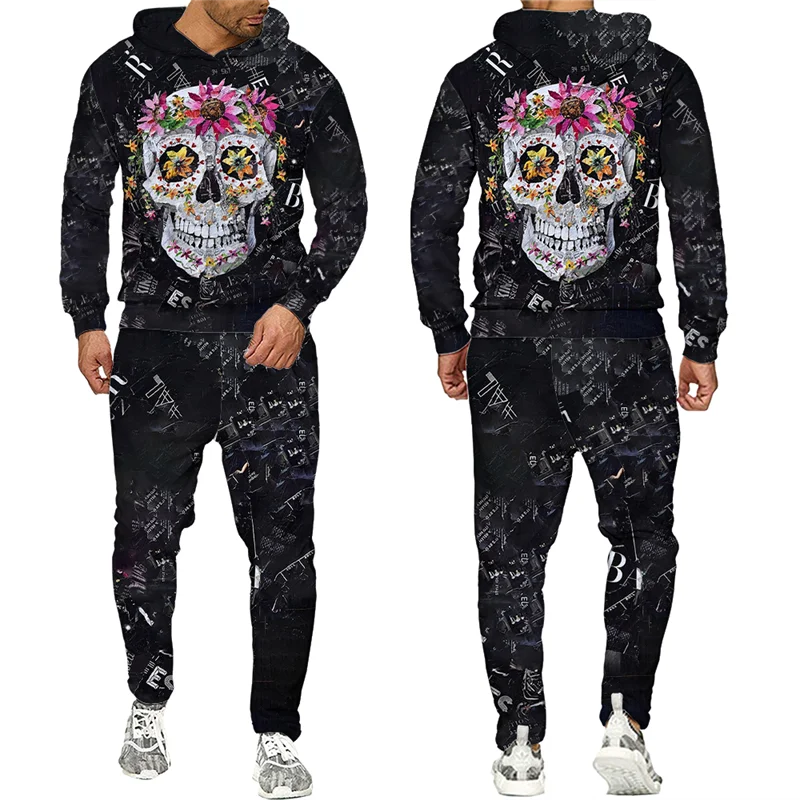 New 3D Printing Plant Mushroom Fashion Men Women Tracksuits Crewneck Hoodies+pants Plus Size S-7XLHarajuku Clothes Casual