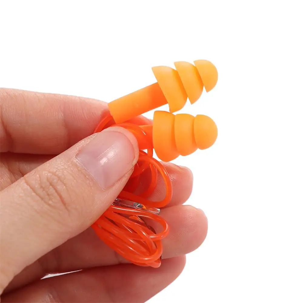 دش الأذن المقابس السمع النوم سدادات السباحة اكسسوارات سيليكون الأذن المقابس مشبك الأنف سدادات مع حبل السباحة الأذن المقابس