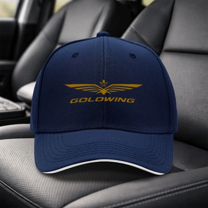 1pc GOLOWING Wing Crown Sandwich Baseball Cap - Classic Black Style - Adjustable Outdoor Sports Duckbill Hat - Unisex Daily Esse