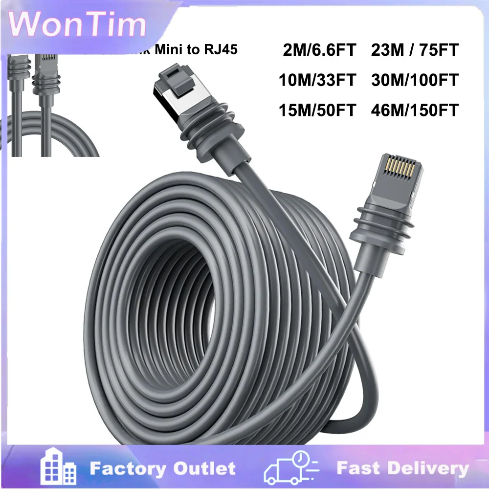 For Starlink Mini Dish RJ45 Waterproof Cable 1000Mbps Transmission Speed Computer Connected To Router Replacement Cord 5m 10m