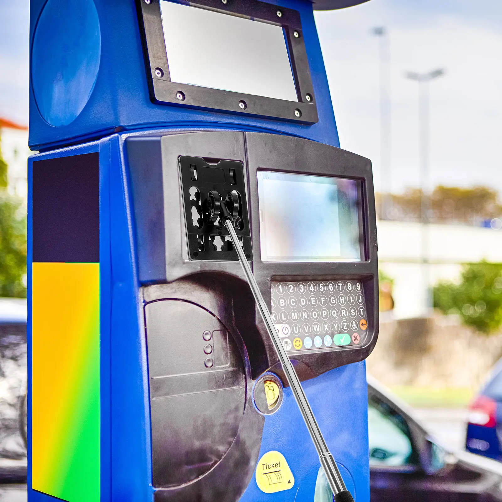 

Telescopic Parking Card Holder Rod Automatic Extendable Grabber Tool for Car Parking Tolls Swiping Contactless Payment Vehicle