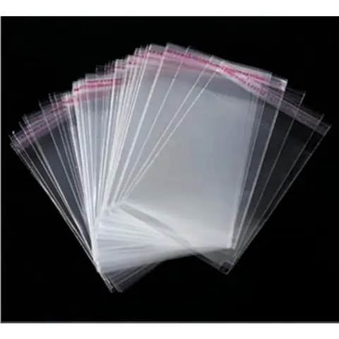 JOSDIOX 4" x 6" Self Seal Clear Cello Cellophane Resealable Plastic Poly Bags for Photo Jewelry Bakery Treats Party Favo4x6 "10
