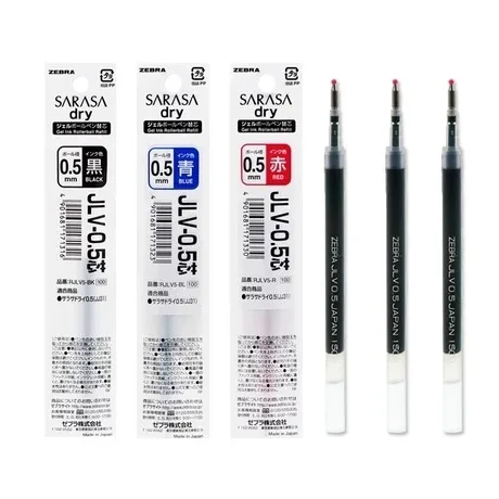 3 Stück Japan ZEBRA Gelstift 0,4/0,5 mm JJZ33 Sarasa Speedy Black Carbon Smooth Schnelltrocknend Unterschrift Kawaii Schulbedarf – Detail 7