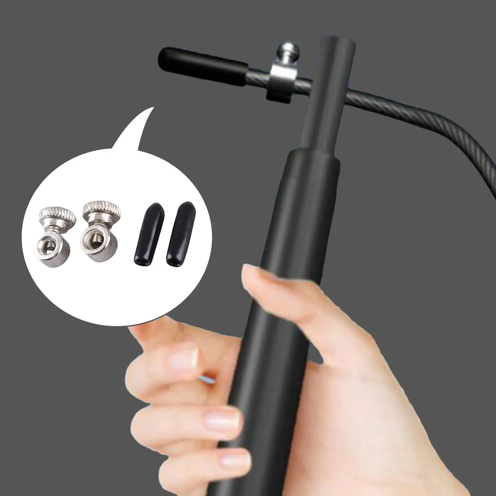 

Jumping Rope Screws End Caps Set Replacement Fasteners for Weight Skip Rope