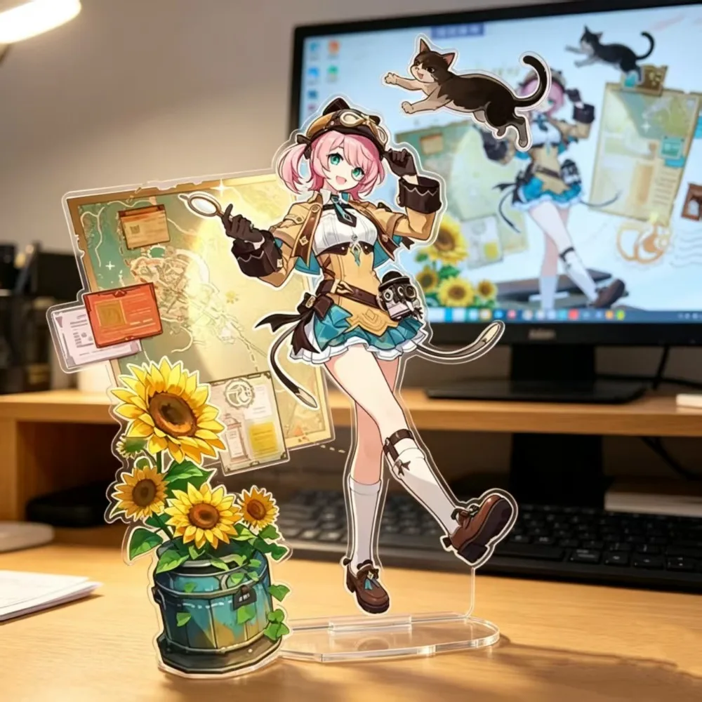 Game Yuan Shen Impacting Citlali Charlotte Acrylic Stand Figure Model Desktop Holder Display Ornament Figurines Collection Gift