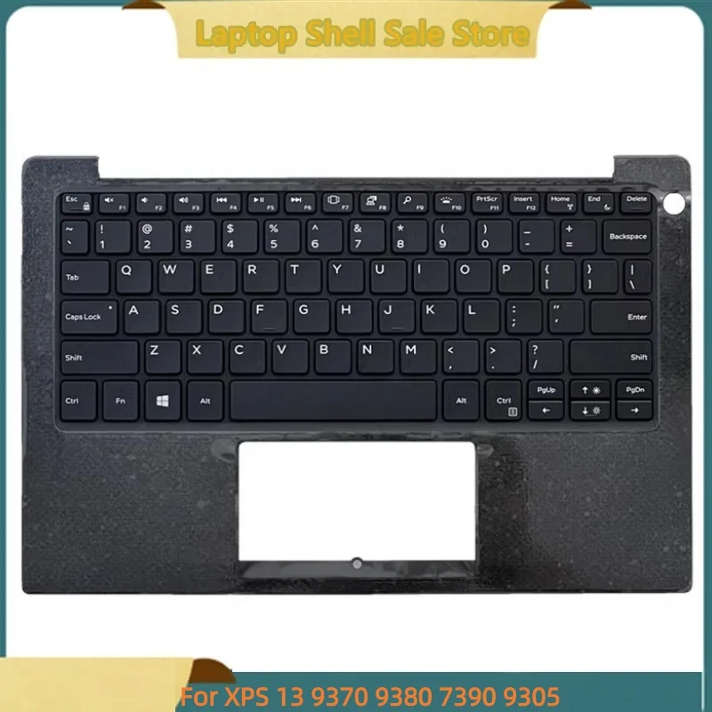 New Laptop For XPS 13 9370 9380 7390 9305 Upper Case Palmrest Cover C Shell Backlight Keyboard 0KPRW0