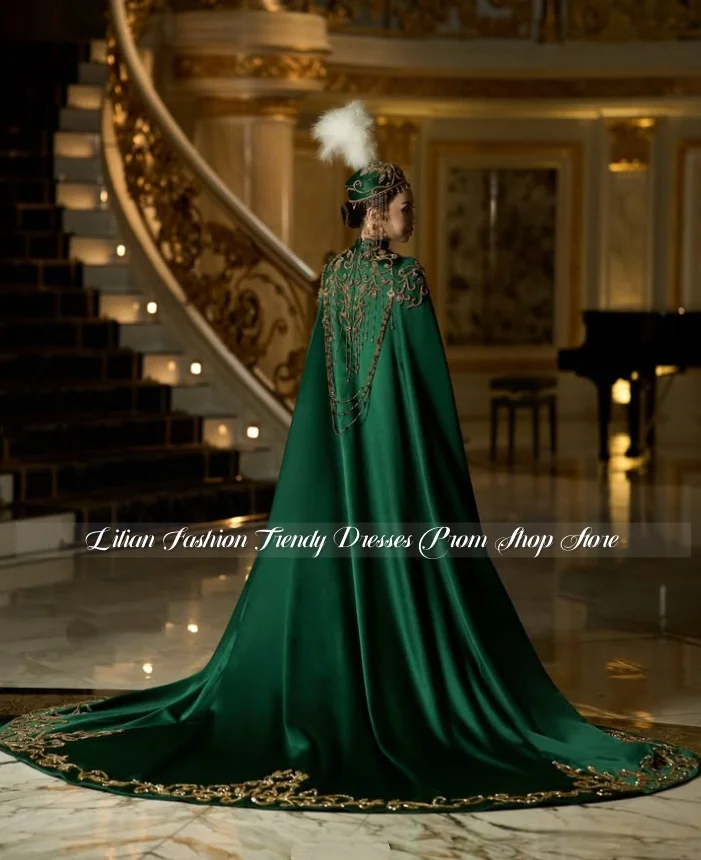 Central Asian Ethnic Kazakh Wedding Dress Customized Exquisite Beaded Traditional Bridal Gown Cultural Event Birthday Party Dres