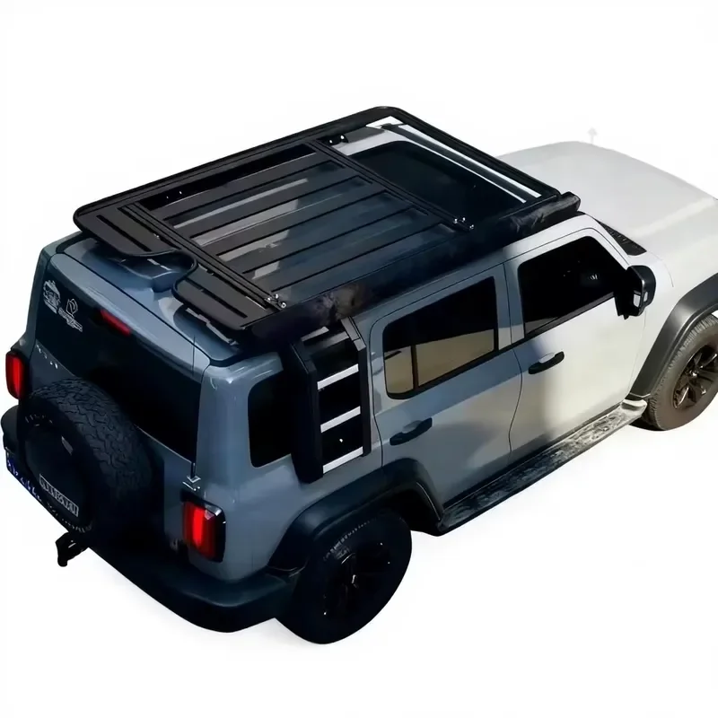 SUV Roof Luggage Rack Platform Heavy Aluminum Alloy Roof Luggage Rack, Used for Outdoor Exploration