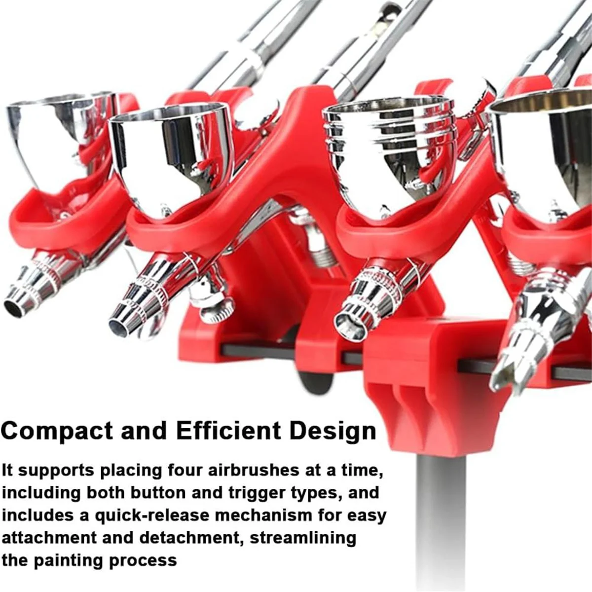 A002 Quick-Release Airbrush Stand Quick Pull Spraying Pen Holder 30mm Adjustable Rotation for Effortlessly Convenient Use