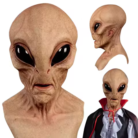 Alien Funny Mask Latex Full Head Realistic Masks Alien Mask Props for Adults