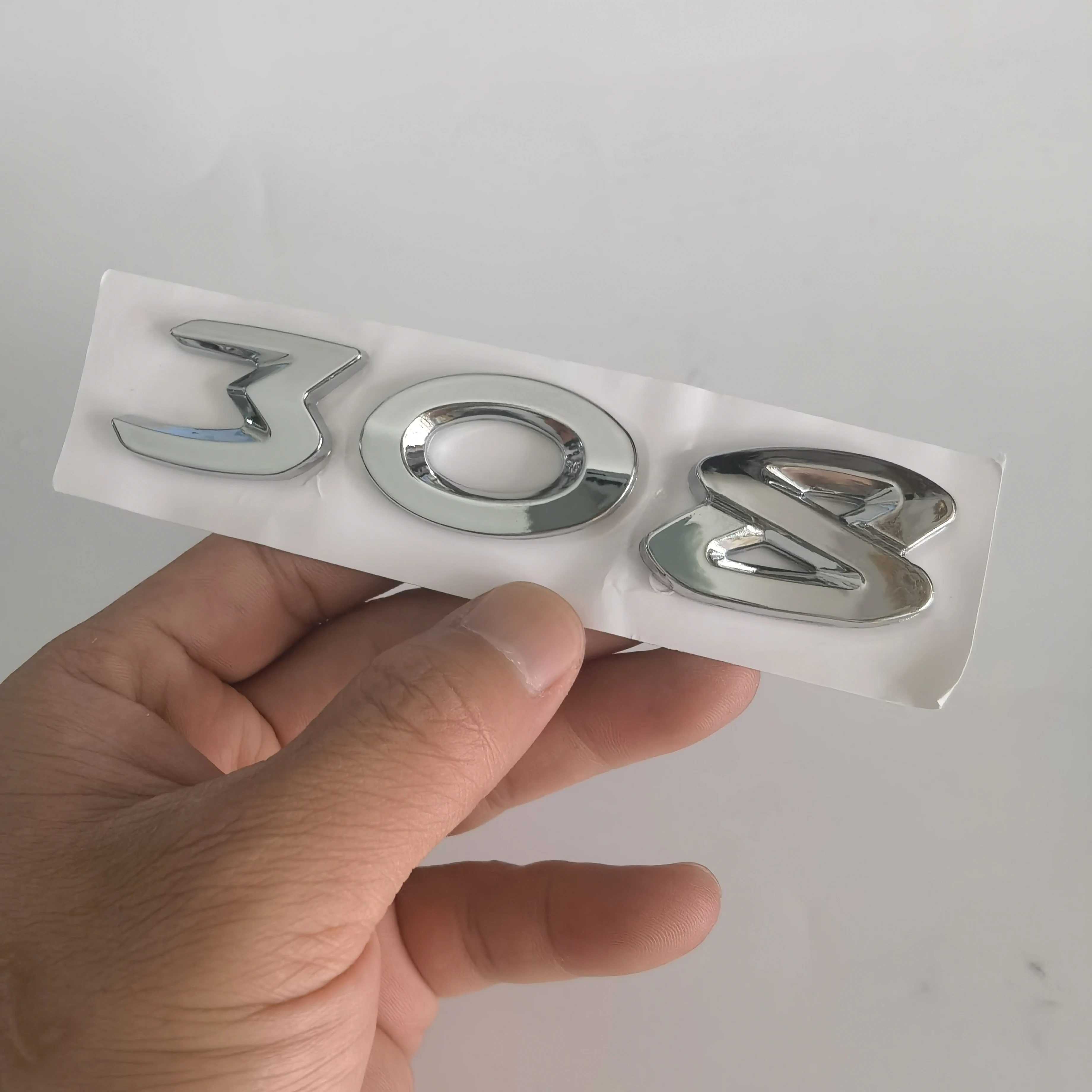 Pegatinas plateadas 308 para emblema Peugeot GT 308, pegatina trasera para Peugeot, pegatina para camión, estilo de coche Peugeot ABS