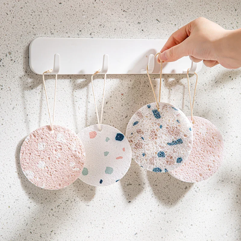 Compressed dishwashing wood pulp cotton kitchen absorbent magic scrub pot Sponge brush cartoon durable thickened hundred clean d