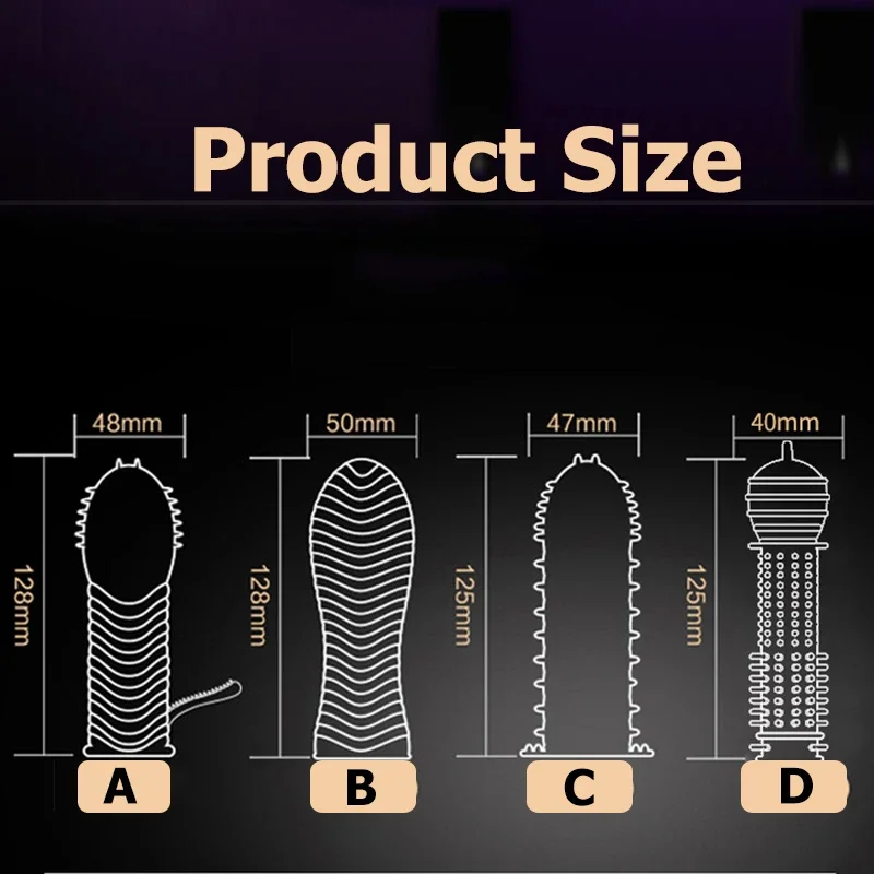 Silicon Reusable Condom Penis Extender Sleeve For Men Dildo Sheath Crystal Condoms Delay Ejaculation Sex Toys Intimate Goods image 5