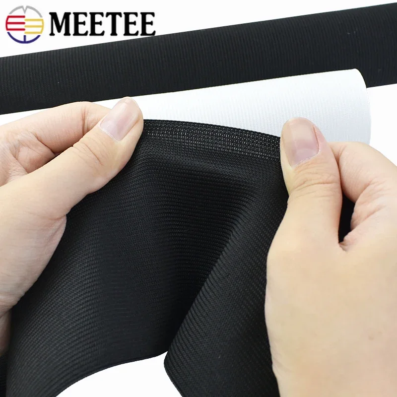 1/2M Meetee 7-50cm Extra Wide Elastic Band Crochet Soft Skin Rubber Bands Underwear Pants Waist Belt DIY Sewing Accessories