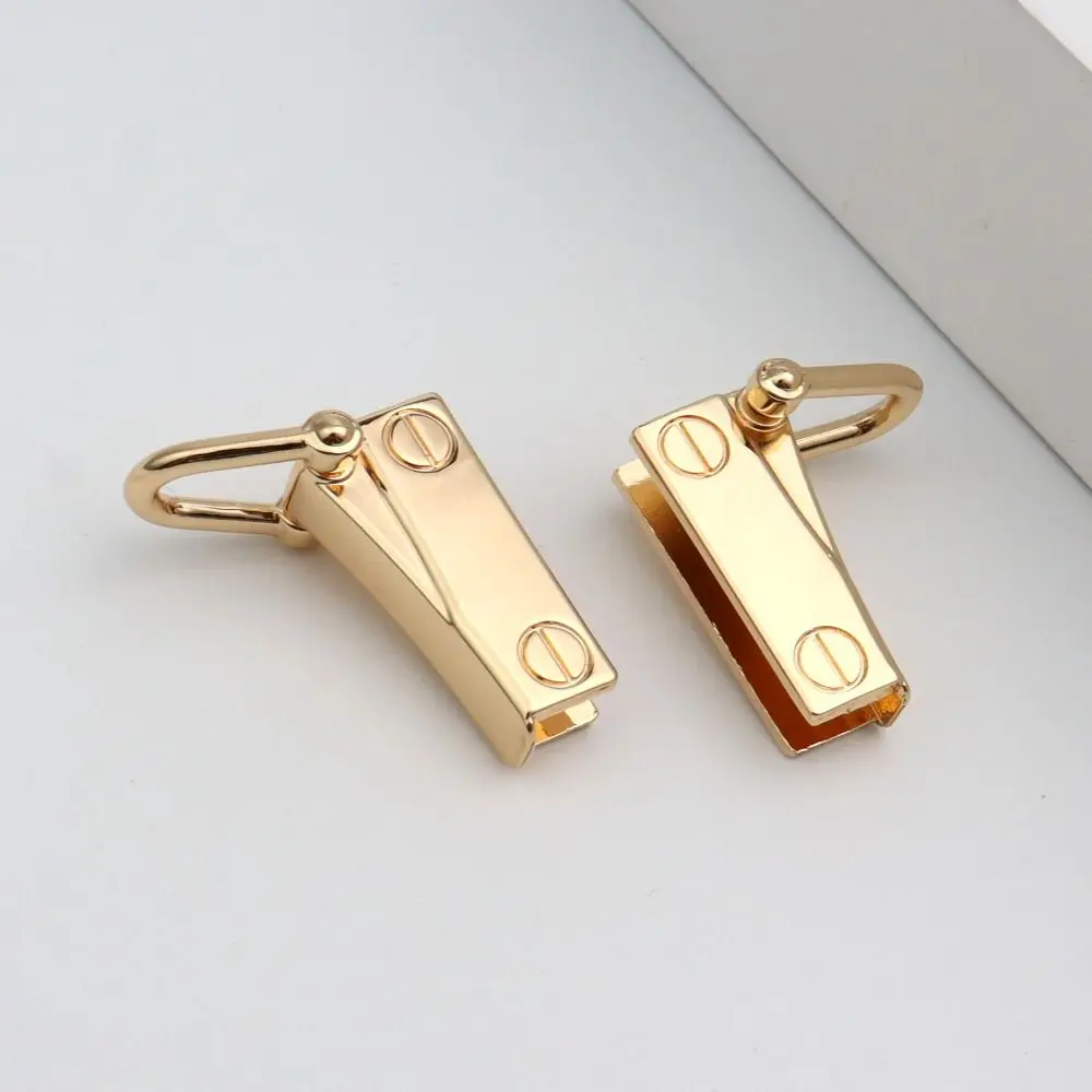 1 Pair Clutch DIY Hardware Hanging Chains Clipped Button Punch-free Bag Transformation Side Clip Metal Not Fade Accessories