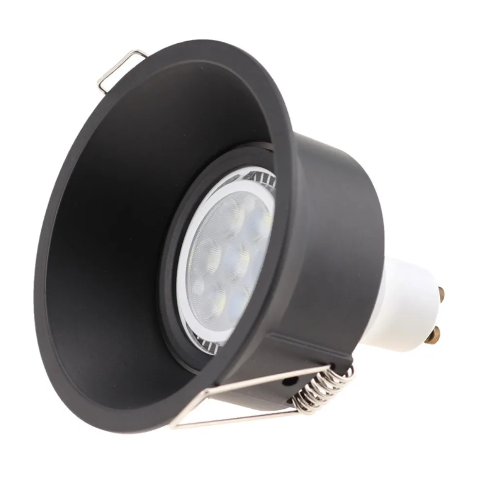 1/10PCS Round GU10 Recessed Downlight Replacement Kit Black MR16 Fitting Mounting Ceiling Spot Lights Frame GU10 Lamp Holder