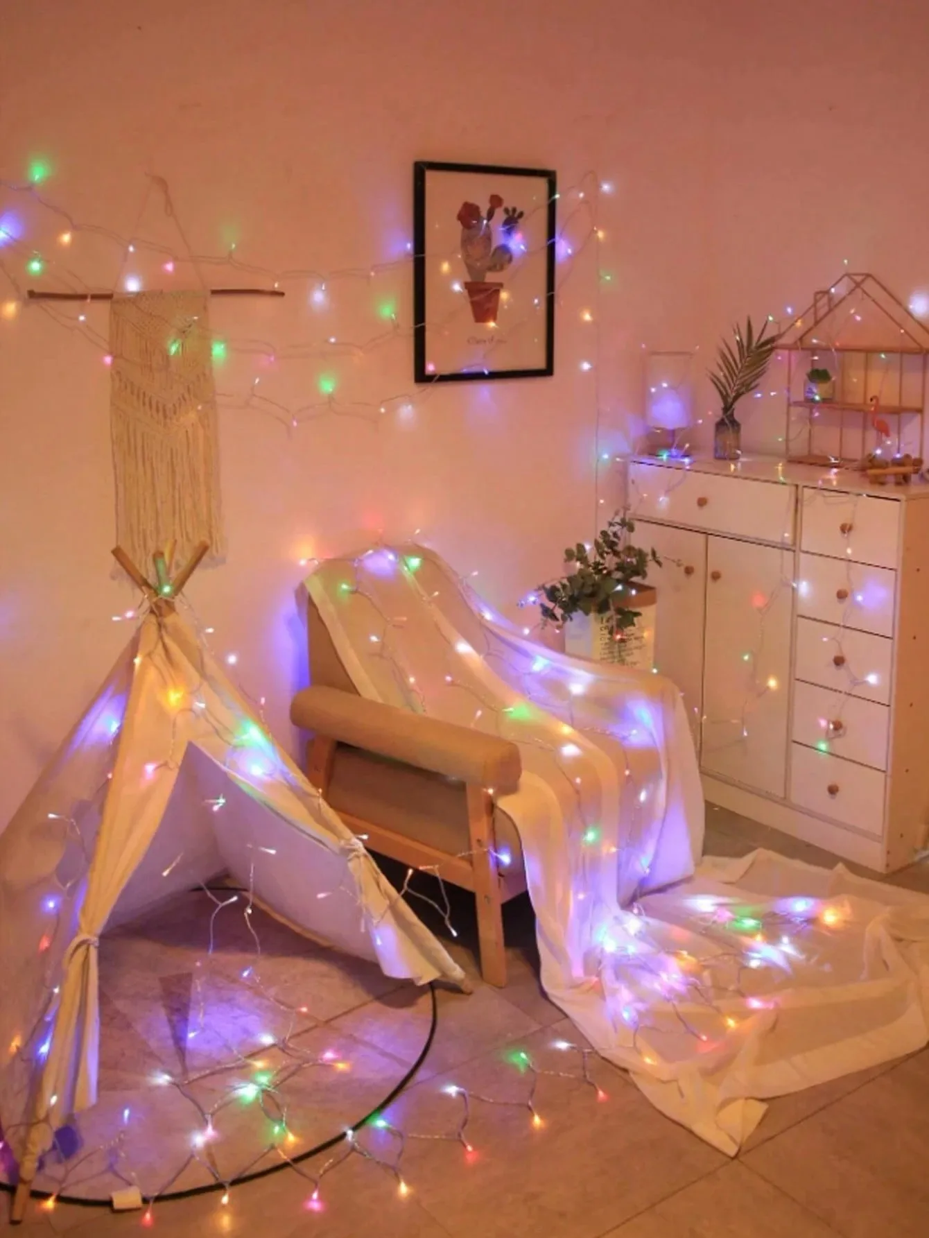 1PC 3M20LED USB Color Battery Box Bare Light String, Suitable for Party, Festival, Bedroom, Living Room, Wedding Decoration