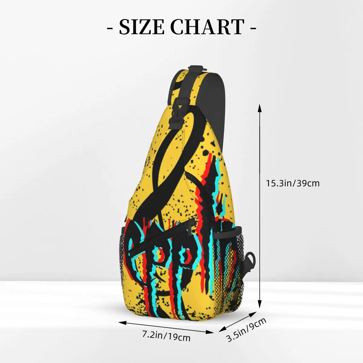 Heavy Metal Music Sling Bags Chest Crossbody Shoulder Backpack Outdoor Hiking Daypacks Zeppelinlz Pattern Pack