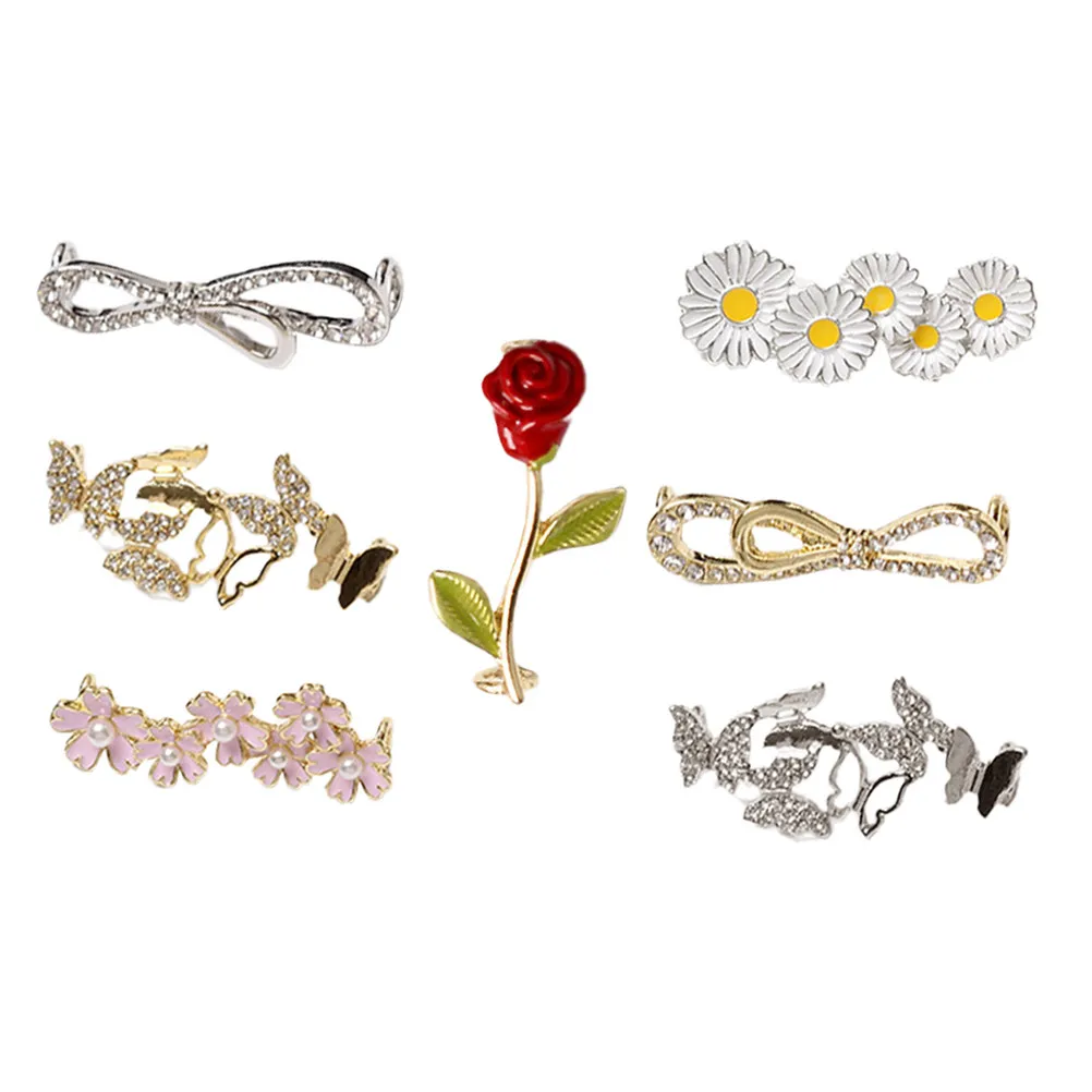 7 Piezas de Clips de Aleación para Zapatos de Mujer, Elegantes Hebillas de Joyería para Zapatos, Adornos DIY para Zapatos, Decoración para Tacones Altos, Sandalias de Boda, Botas y Zapatos Planos